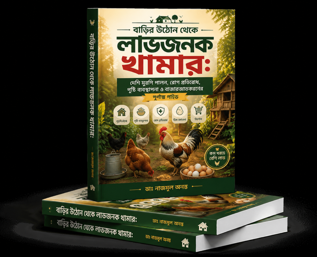 বাড়ির উঠোন থেকে লাভজনক খামার: দেশি মুরগি পালন, রোগ প্রতিরোধ, পুষ্টি ব্যবস্থাপনা ও বাজারজাতকরণের পূর্ণাঙ্গ গাইড