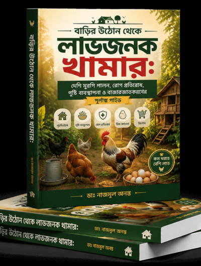 বাড়ির উঠোন থেকে লাভজনক খামার: দেশি মুরগি পালন, রোগ প্রতিরোধ, পুষ্টি ব্যবস্থাপনা ও বাজারজাতকরণের পূর্ণাঙ্গ গাইড