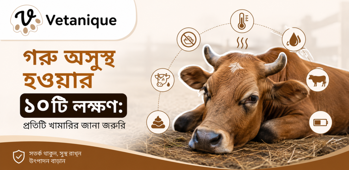 গরু অসুস্থ হওয়ার লক্ষণ